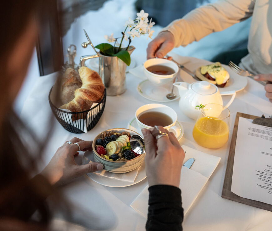Reichhaltiges Frühstück im Hotel Burgwald